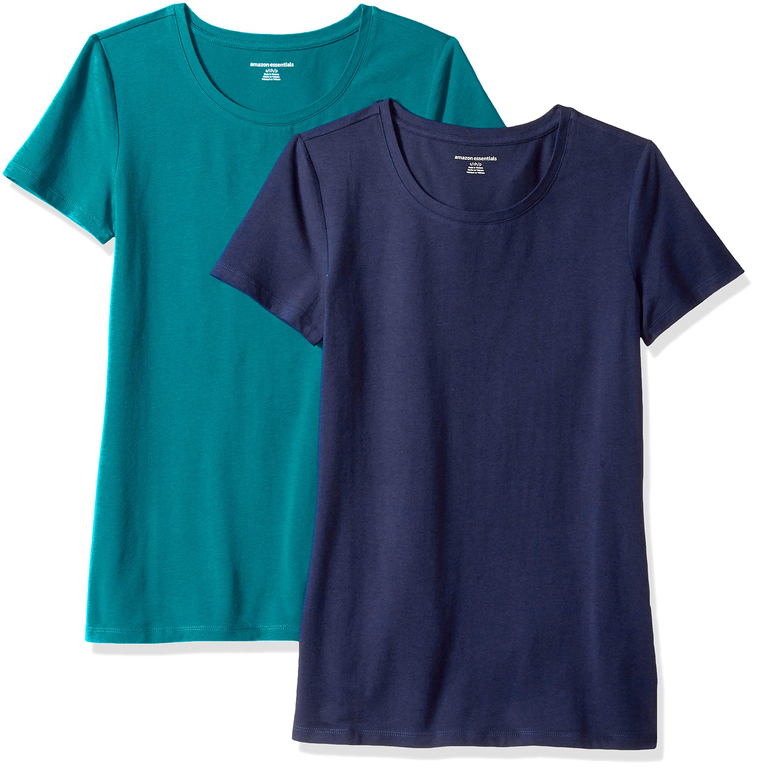 Amazon Essentials Women's 2-Pack Classic-Fit Short-Sleeve Amazon Essentials Women's 2-Pack Classic-Fit Short-Sleeve